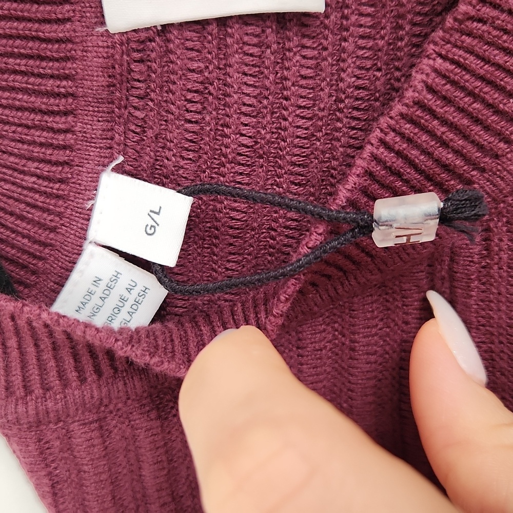 Selected Homme Men “Masei” Knit Crew Neck in Maroon Burgundy color size L - Picture 10 of 17